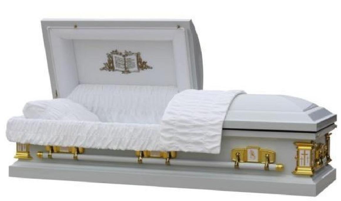 18 Gauge Steel Casket – White Cross Memorial