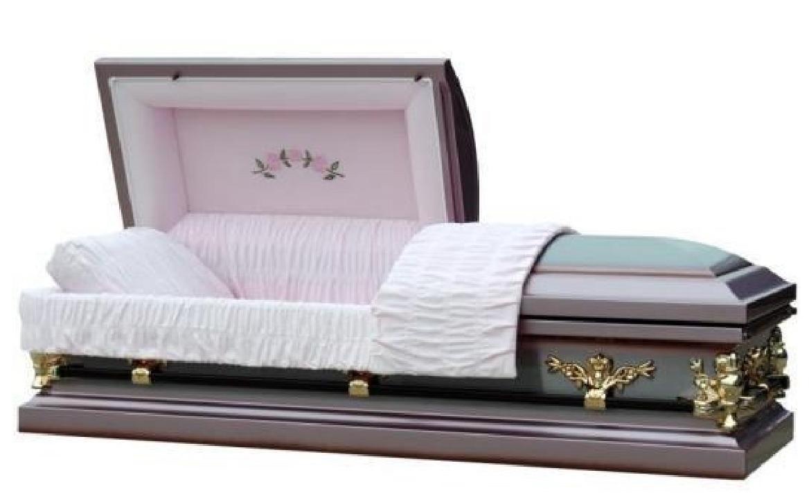 18 Gauge Steel Casket – Briar Rose Finish