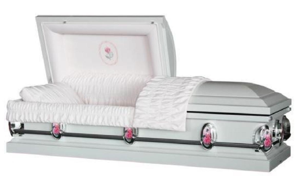 18 Gauge Steel Casket – Pearl Rose Finish