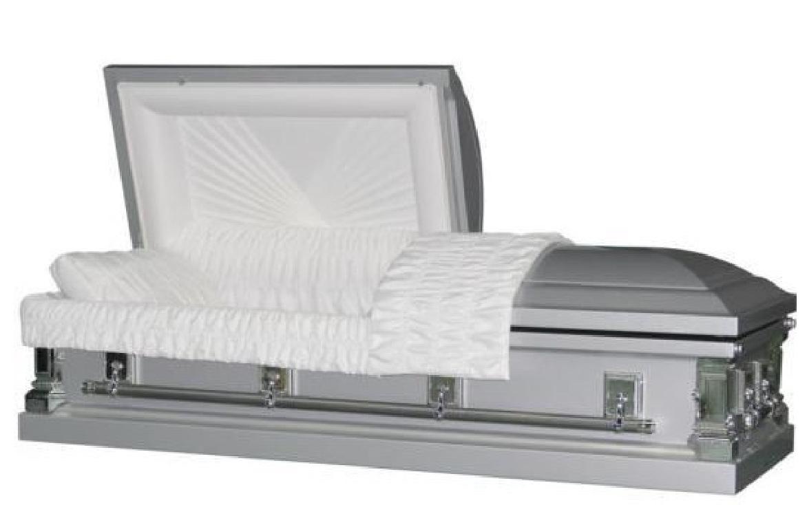 18 Gauge Steel Casket – Sheffield Silver Finish