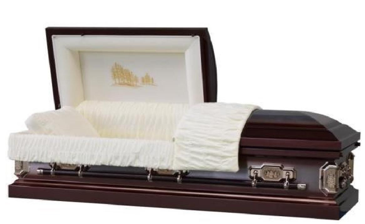 18 Gauge Steel Casket – Forest Brown Finish