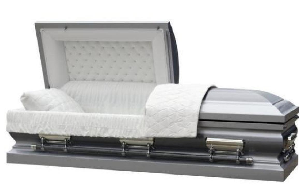 18 Gauge Steel Casket – Lincoln Silver Finish