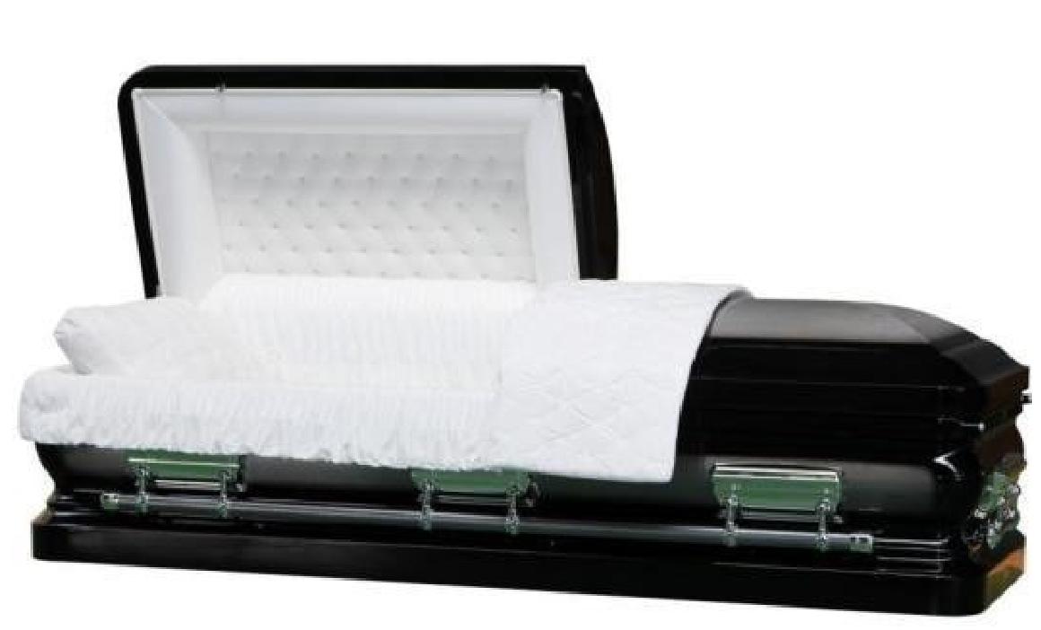 18 Gauge Steel Casket – Onyx Ebony Brush Finish