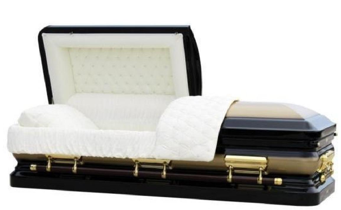 18 Gauge Steel Casket – Noble Gold Ebony Finish