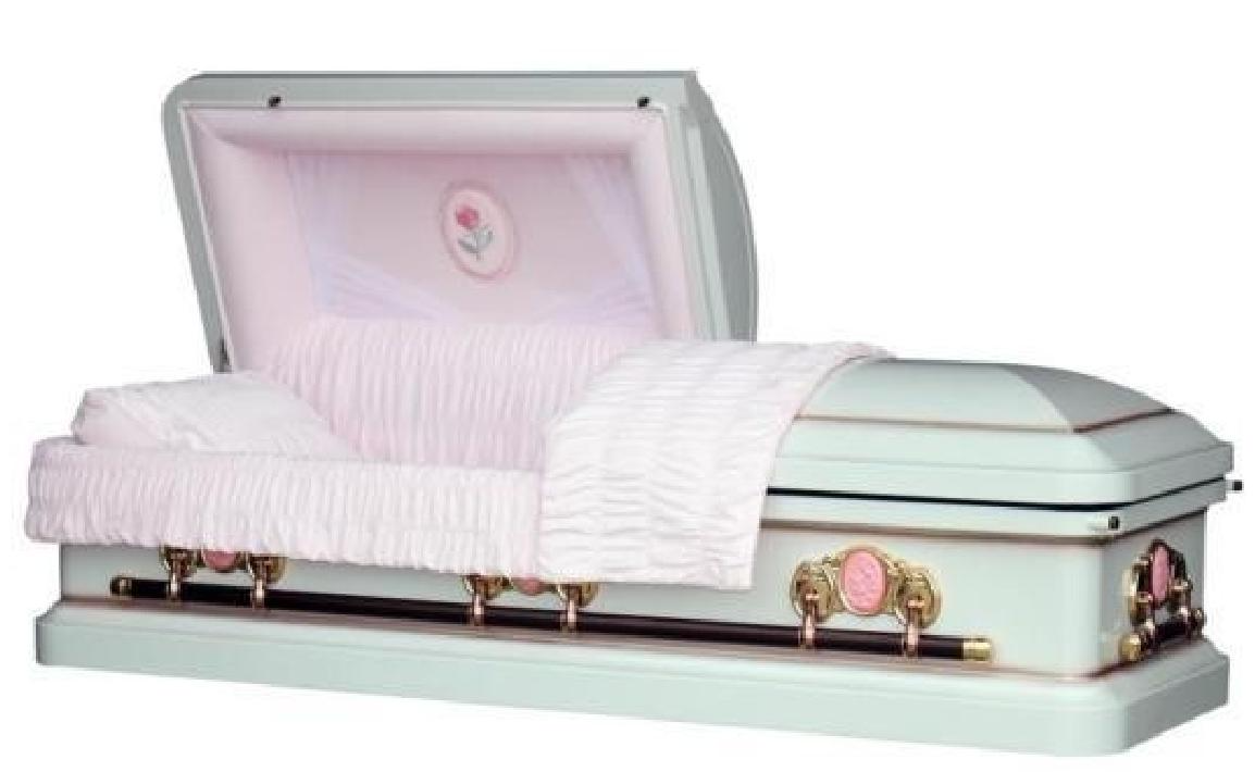 18 Gauge Steel Casket – Cameo Rose Finish