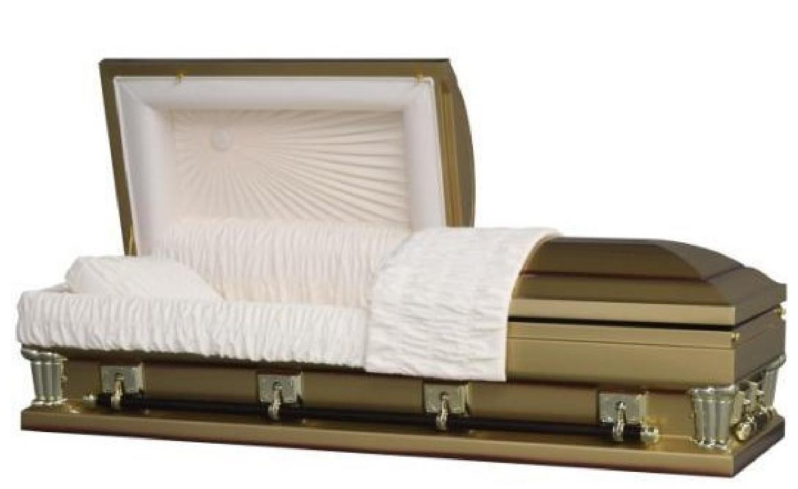 18 Gauge Steel Casket – Frank Gold Finish