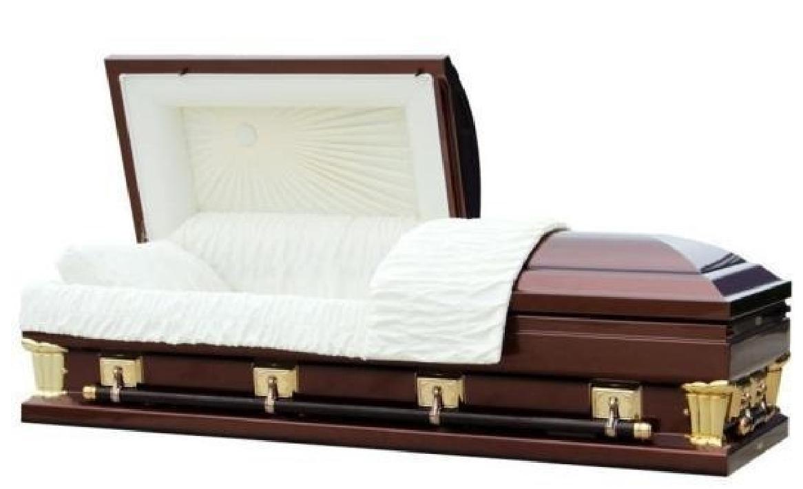 18 Gauge Steel Casket – Frank Bronze Finish