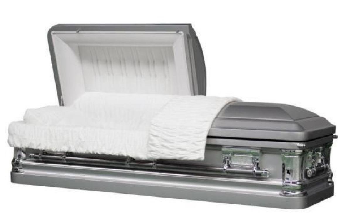 18 Gauge Steel Casket – Butler Silver Finish