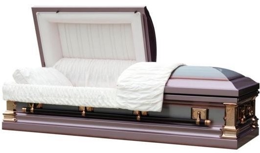 18 Gauge Steel Casket – Dutchess Lilac Finish