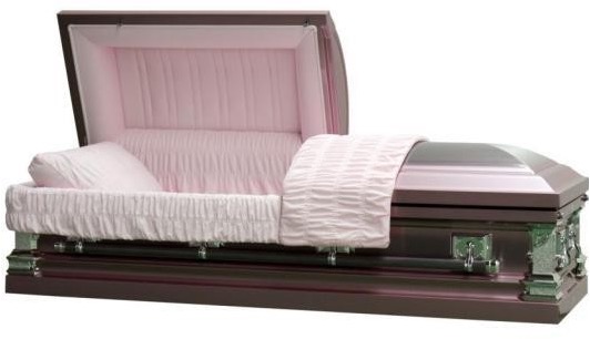 18 Gauge Steel Casket – Lilac Silver Finish
