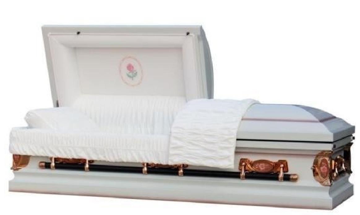 18 Gauge Steel Casket – Tea Rose Finish