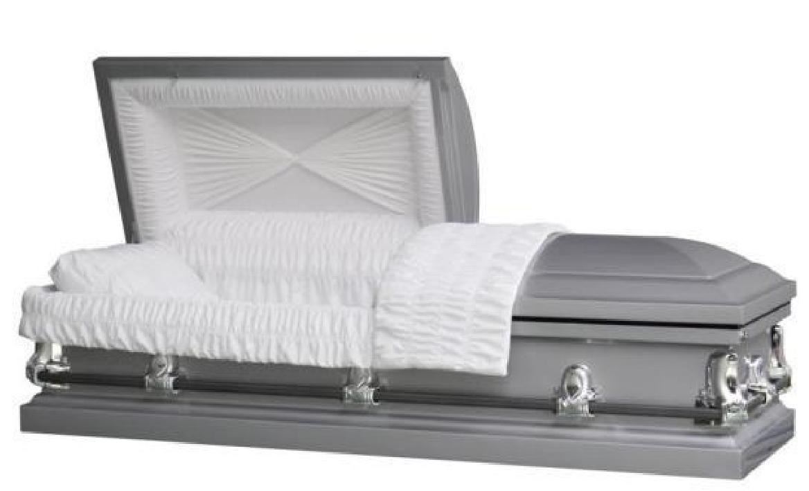 20 Gauge Steel Casket – Galaxy Silver Finish