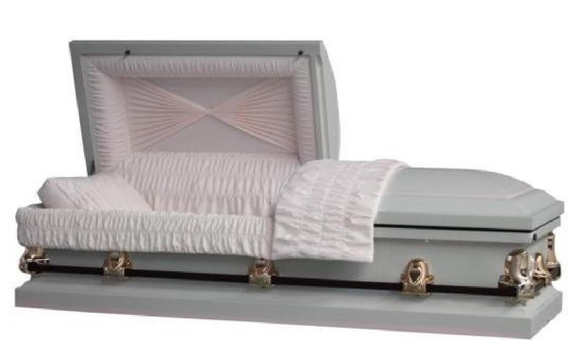 20 Gauge Steel Casket – Galaxy White Finish