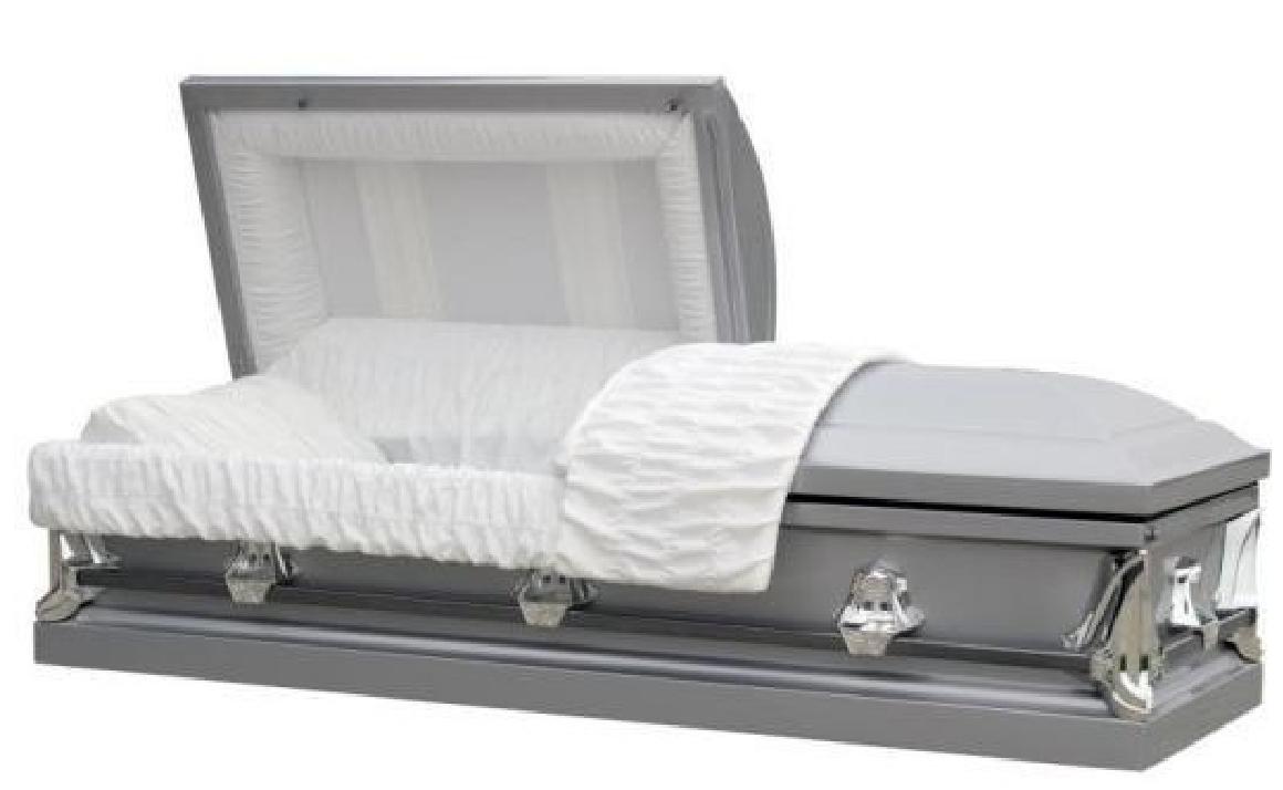 20 Gauge Steel Casket – Earl Silver Finish