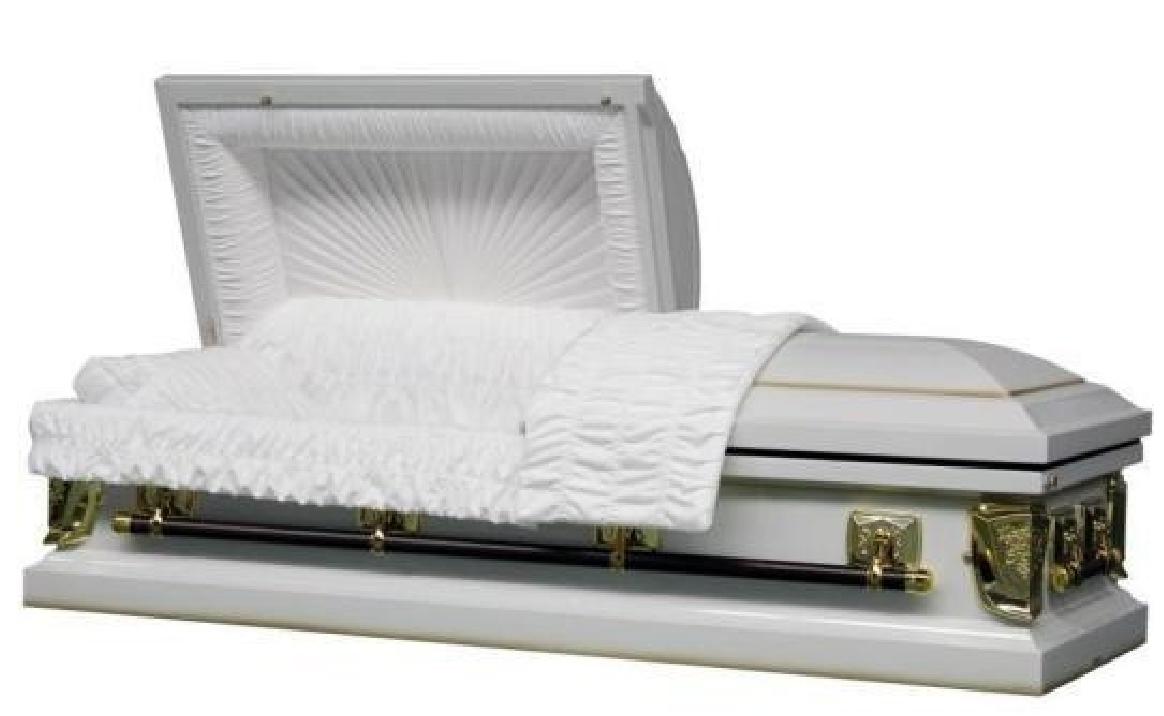 20 Gauge Steel Casket – Regal White Finish
