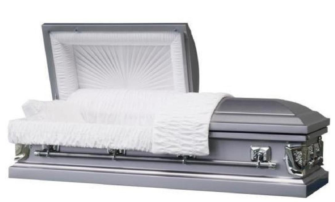 20 Gauge Steel Casket – Regal Silver Finish