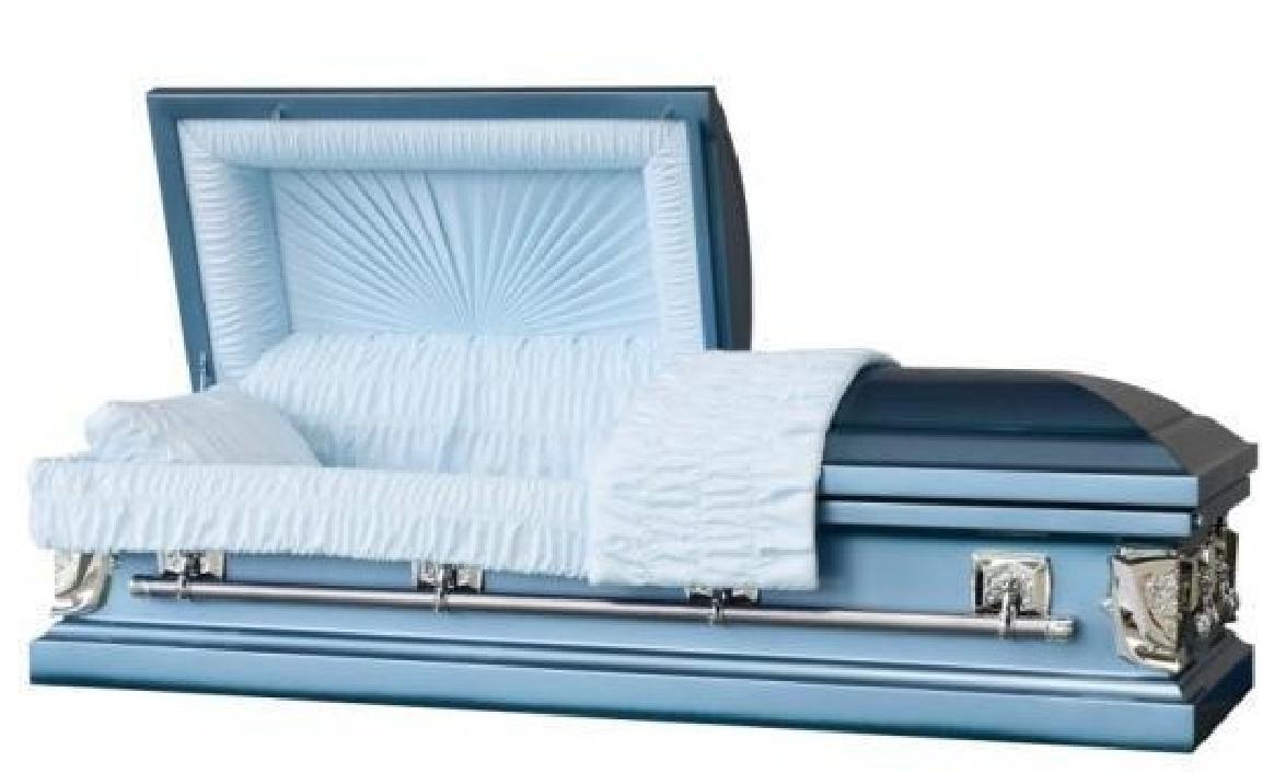 20 Gauge Steel Casket – Regal Blue Finish
