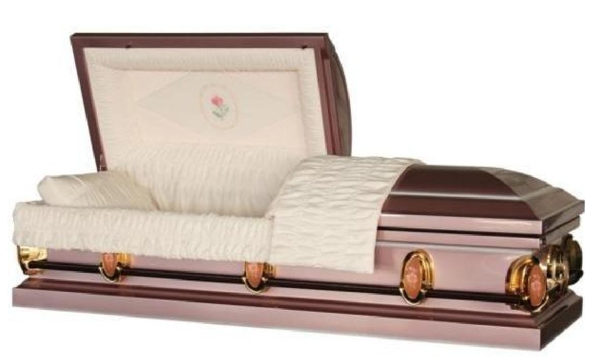 20 Gauge Steel Casket – Orchid Rose Finish
