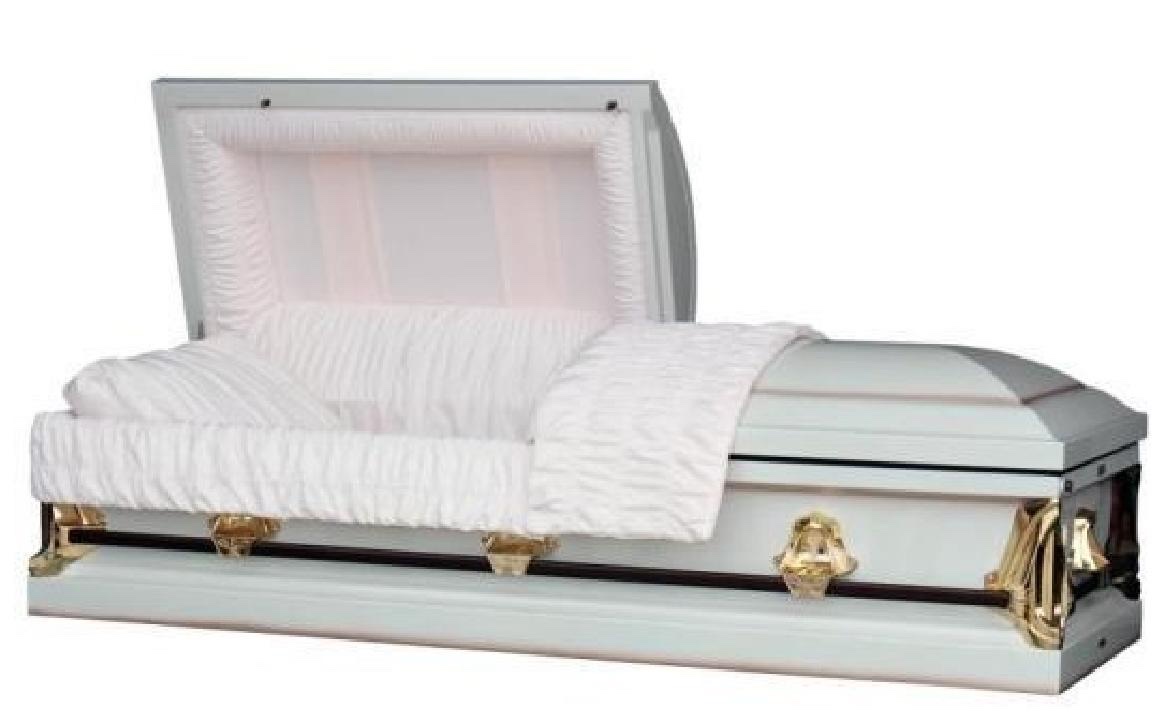 20 Gauge Steel Casket – Earl White Finish