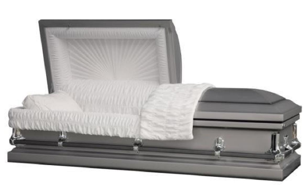 20 Gauge Steel Casket – Jessup Silver Finish