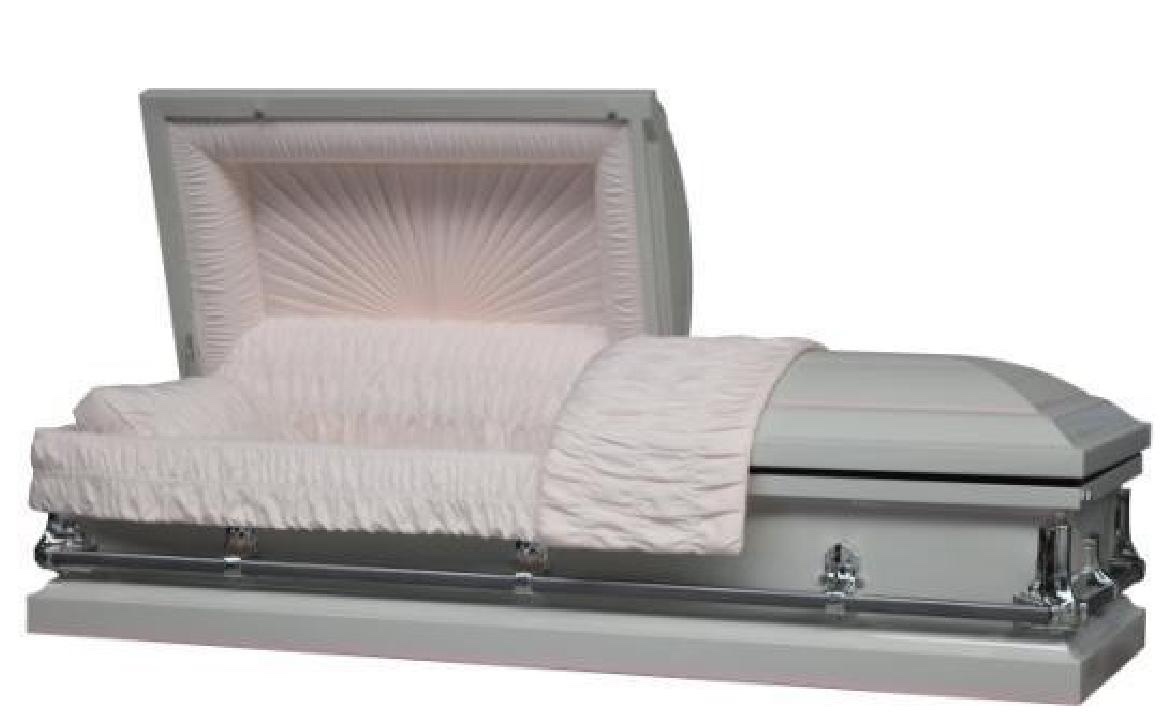20 Gauge Steel Casket – Jessup White Finish