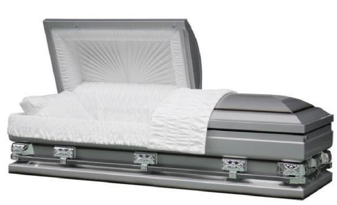 20 Gauge Steel Titan Silver Oversize Casket