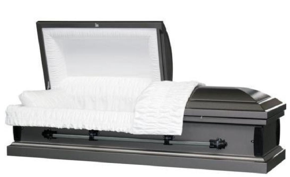 20 Gauge Steel Simple Grey Non-Sealer Casket