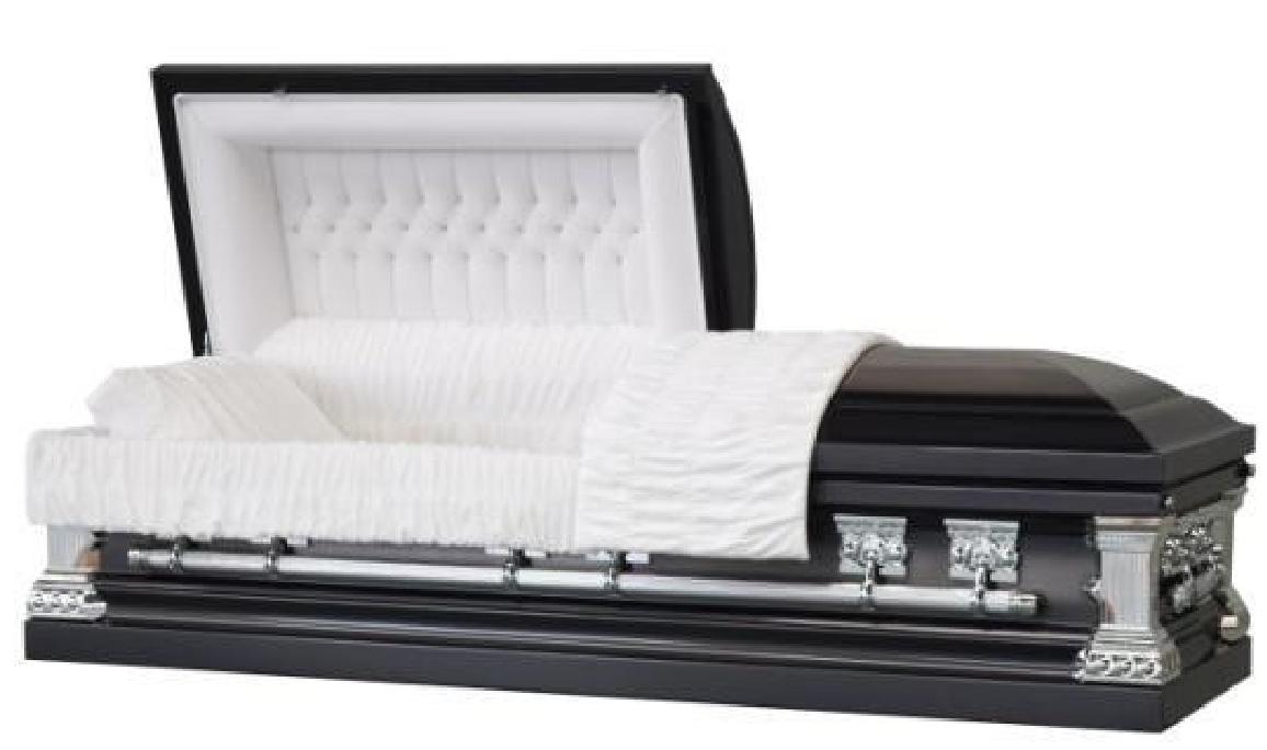 Jeff Gunmetal Stainless Steel Casket