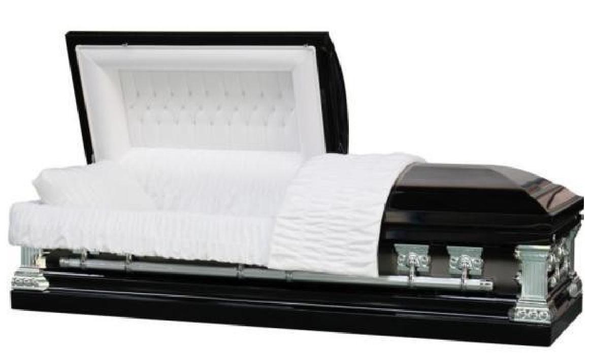 Jeff Ebony Stainless Steel Casket