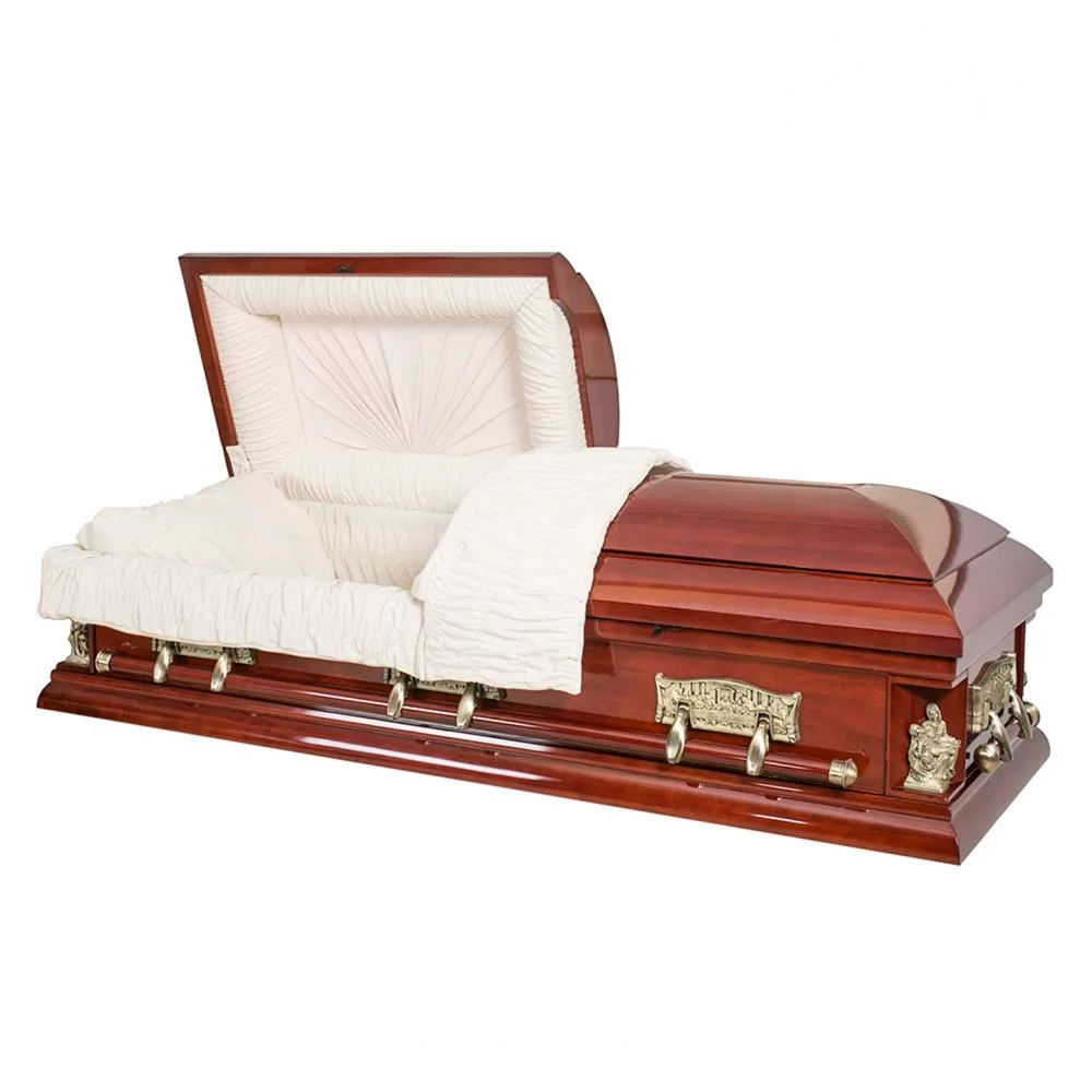 Solid Cherry Wood Casket – High Gloss “Heritage” Edition